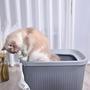 개과천선 비바 캣 토일렛 고양이 화장실 오픈형 돔형태 사막화 방지 모래박스 대형