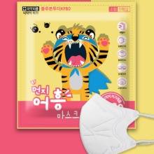 국내산 블루본 먼지어흥 소형(어린이용) KF80 새부리형 마스크 화이트 50매