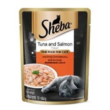 쉬바 주식 참치와연어 파우치70g 고양이 습식사료